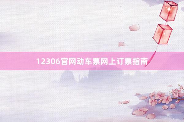 12306官网动车票网上订票指南