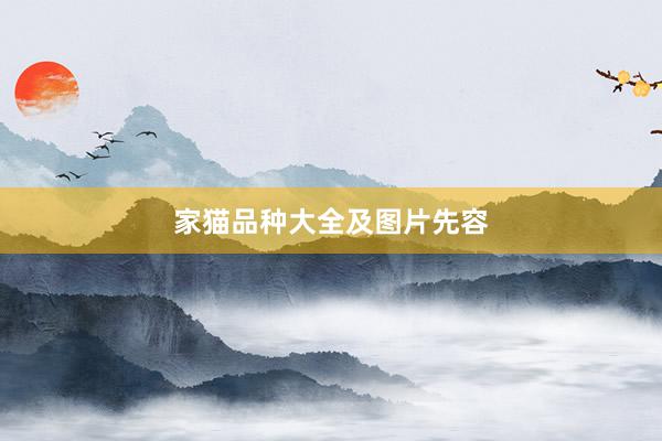 家猫品种大全及图片先容